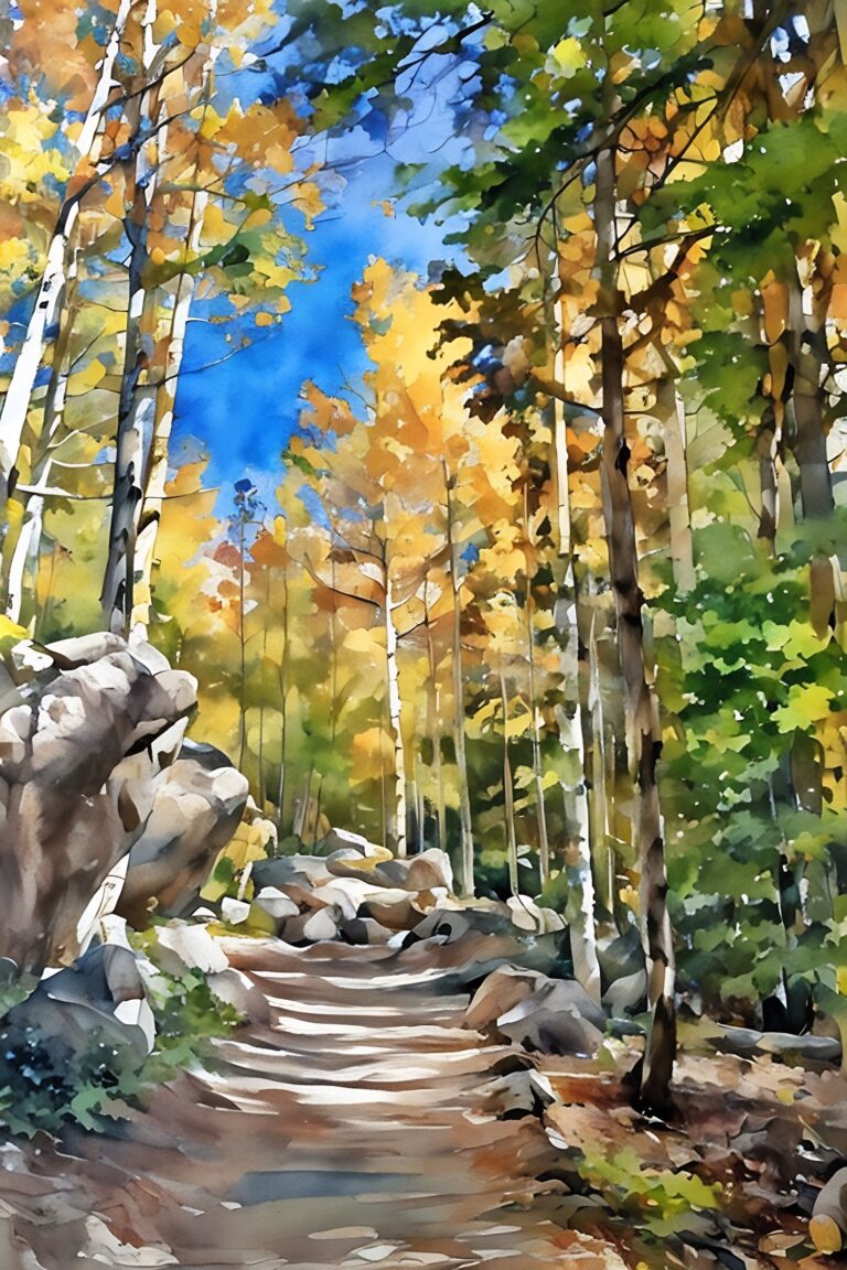 Card 0923 Hike to Bierstadt Lake watercolor RMNP
